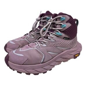 Hoka Anacapa Mid GTX Womens 8 Elderberry Purple Hiking Boots 1119372 EGWN